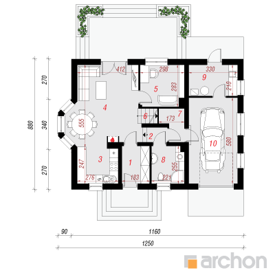 Maja 1 korruseplaan -  Dom w rododendronach 15